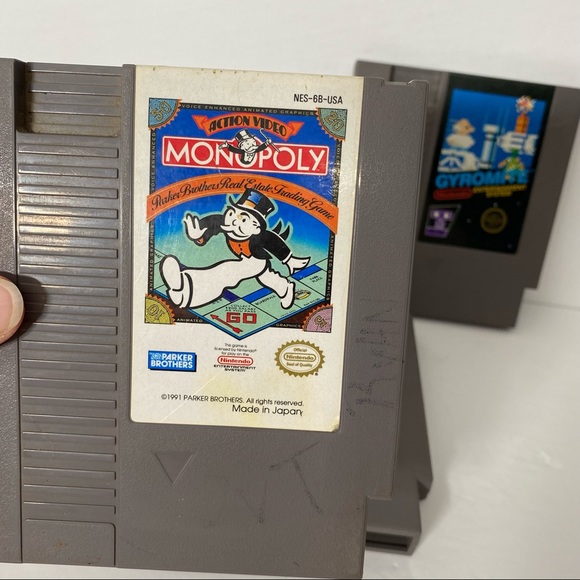 Vintage Nintendo NES Games Lot of 3 World Runner Monopoly Gyromite Tested Works - Picture 3 of 10